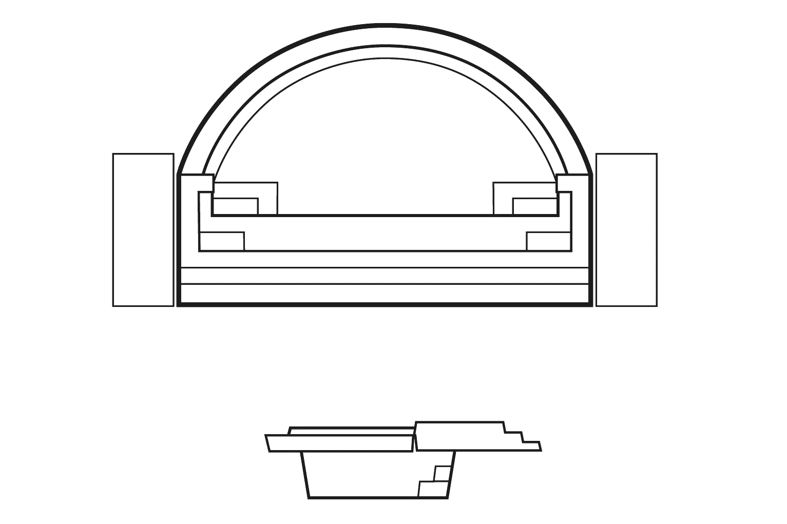 niagara-line-drawing Niagara backyard pool by Evo Pools: line drawing
