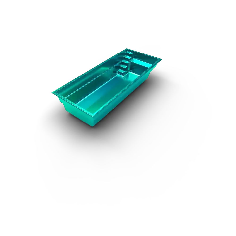 The Aurora backyard pool silver render image