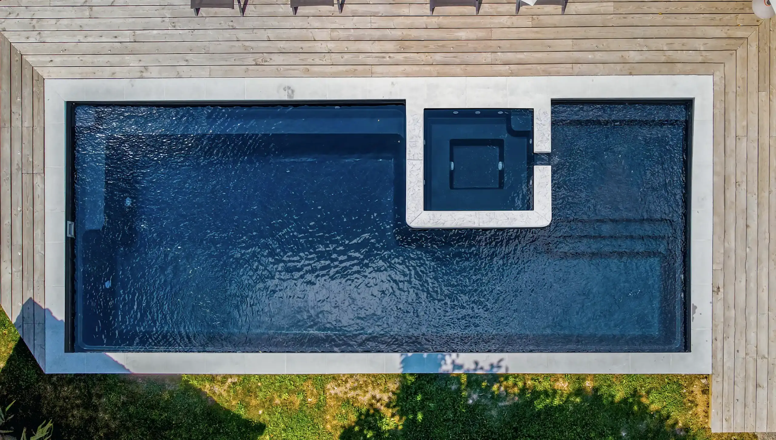 The Sacred Fiberglass inground pool design from EvoPools