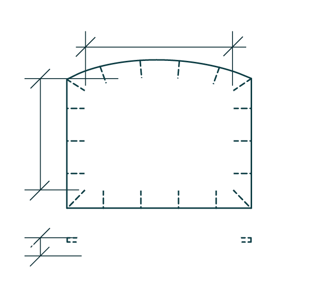 Shoreline fiberglass tanning ledge schematic